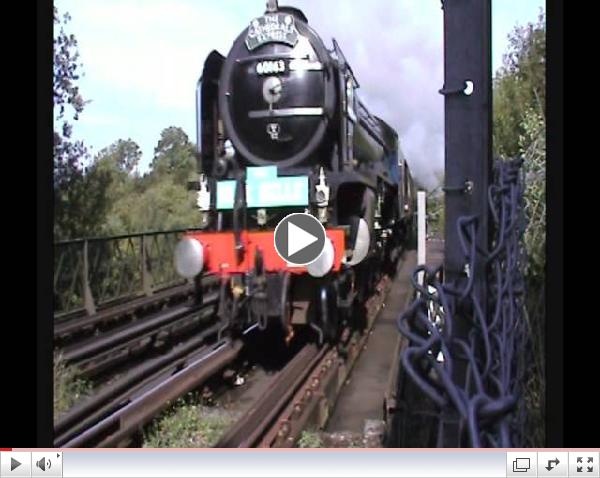Steam. Tornado 60163 @ Riddlesdown Viaduct (Croydon). Blue Belle 10/9/13