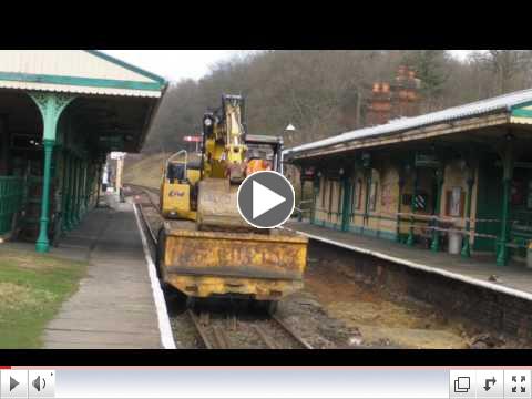 Re-laying track at Horsted Keynes on 20 Feb., 2017, by 