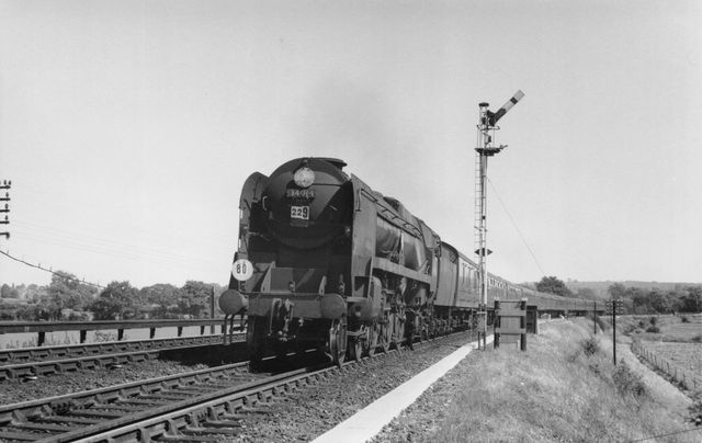 BR(S) West Country class 34014 'Budleigh Salterton' north of Tonbridge, Kent with the up "The Man of Kent" on Saturday 04 Jul 1959 - J.H.W. Kent [001775]