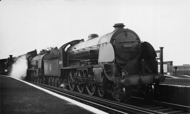 BR(S) King Arthur class 30449 'Sir Torre' at Vauxhall, Greater London on Saturday 20 Jun 1953 - J.H.W. Kent [003341]