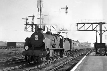 BR(S) U class 31807 at Eastleigh, Hampshire with a Southampton Docks - Waterloo service on Saturday 19 Aug 1950 - J.H.W. Kent [023053]