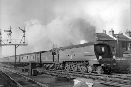 BR(S) Battle of Britain class 34071 '601 Squadron' at Wandsworth Road, Greater London with a Victoria - Folkestone Harbour service on Saturday 09 Sep 1950 - J.H.W. Kent [023127]