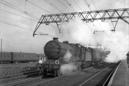 BR(E) B12 class 61579 at Stratford, Greater London with an up Passenger service on Good Friday 23 Mar 1951 - J.H.W. Kent [023268]