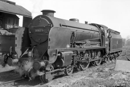 BR(S) Schools class 30937 'Epsom' at Redhill Shed, Surrey on Saturday 16 Jun 1951 - J.H.W. Kent [025063]