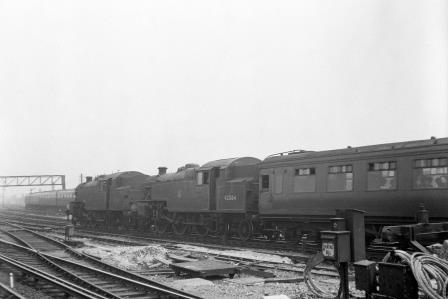 BR(S) 4MT class 42080 & BR(S) 4MT class 42084 at Clapham Junction, Greater London with a Tunbridge Wells West - Victoria service on Saturday 14 Jul 1951 - J.H.W. Kent [025113]