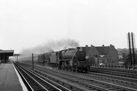 BR(M) 5MT class 45372 & BR(M) Royal Scot class 46167 'The Hertfordshire Regiment' at South Kenton, Greater London with an up passenger service on Saturday 14 Jul 1951 - J.H.W. Kent [025131]
