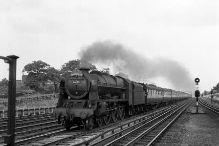 BR(M) Royal Scot class 46150 'The Life Guardsman' at South Kenton, Greater London with the down "The Mancunian" on Saturday 14 Jul 1951 - J.H.W. Kent [025138]