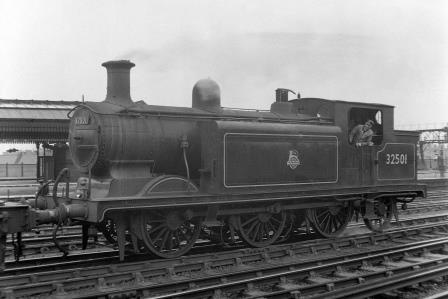 BR(S) E4 class 32501 at Clapham Junction, Greater London with an Empty Stock Duties on Saturday 11 Aug 1951 - J.H.W. Kent [025212]