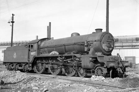 BR(E) B17 class 61672 'West Ham United' at Stratford Shed, Greater London on Saturday 18 Aug 1951 - J.H.W. Kent [025268]