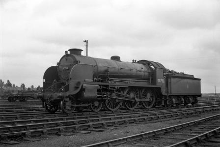 BR(S) King Arthur class 30752 'Linette' at Eastleigh Shed, Hampshire on Friday 24 Aug 1951 - J.H.W. Kent [025328]