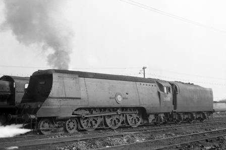 BR(S) Merchant Navy class 35001 'Channel Packet' at Nine Elms Shed, Greater London on Saturday 29 Sep 1951 - J.H.W. Kent [025411]
