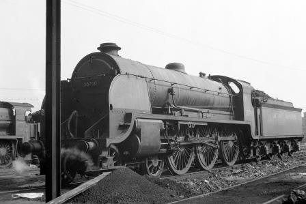 BR(S) King Arthur class 30790 'Sir Villiars' at Nine Elms Shed, Greater London on Saturday 29 Sep 1951 - J.H.W. Kent [025413]