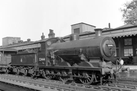BR(S) C2X class 32444 at Redhill Station, Surrey with a down goods service on Saturday 06 Oct 1951 - J.H.W. Kent [025446]