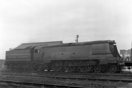 BR(S) Battle of Britain class 34083 '605 Squadron' at Ashford Shed, Kent on Saturday 20 Oct 1951 - J.H.W. Kent [025459]