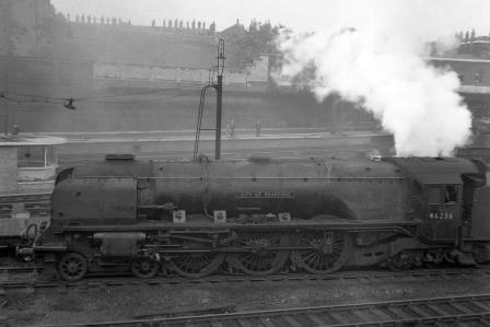 BR(M) Coronation (Semi) class 46236 'City of Bradford' at Euston, Greater London with a Passenger train departure on Wednesday 17 Jun 1953 - J.H.W. Kent [025521]
