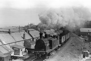 BR(M) 2P class 55185 at Banff, Scotland with the 1.00pm Banff - Tillynaught Freight on Wednesday 06 Jul 1955 - J.J. Smith [040046]