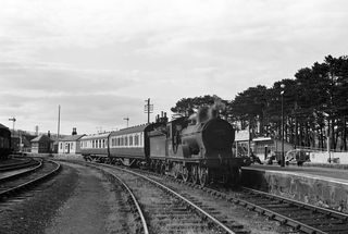 BR(E) D40 class 62277 at Craigellachie, Scotland with the 5.00pm Boat of Garten - Craigellachie service on Thursday 07 Jul 1955 - J.J. Smith [040060]