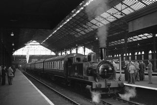 BR(M) 2F class 58859 at Broad Street, Greater London with a LCGB Tour Poplar and Edgware on Saturday 05 May 1956 - J.J. Smith [040352]