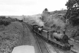 198 & 74 at Bundoran Junction, Ireland with the 2.10pm Enniskillen - Omagh and Bundoran service on Saturday 23 Jun 1956 - J.J. Smith [040454]