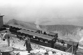 'Enid' & 'Wyddfa' at Snowdon Summit, Gwynedd on Wednesday 27 Jun 1956 - J.J. Smith [040514]