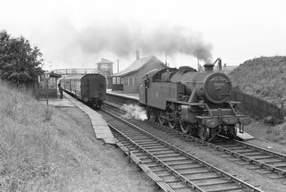 BR(M) 4P class 42163 at Muirkirk, Scotland on Saturday 06 Oct 1956 - J.J. Smith [040699]