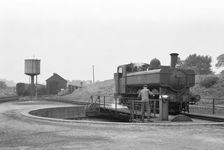BR 7400 class 7436 at Fairford Shed, Gloucestershire on Saturday 03 Nov 1956 - J.J. Smith [040724]