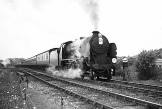 BR(S) Schools class 30908 'Westminster' at Bexhill West, East Sussex with the 10.10am Bexhill West - Charing Cross service on Bank Holiday Monday 29 May 1950 - J.J. Smith [040810]