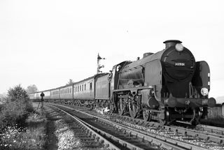 BR(S) Schools class 30901 'Winchester' at Bexhill West, East Sussex with the 7.09pm from Crowhurst on Friday 02 Jun 1950 - J.J. Smith [040818]