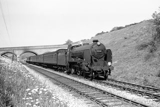 BR(S) Schools class 30928 'Stowe' at Bexhill West Branch, East Sussex with the 1.30pm Charing Cross - Bexhill West service on Saturday 03 Jun 1950 - J.J. Smith [040820]