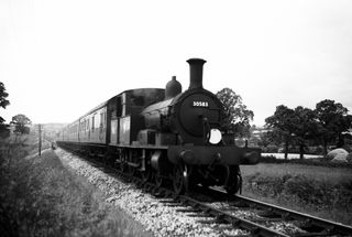 BR(S) 0415 class 30583 at Seaton Junction, Devon with the 10.10am Seaton - Seaton Junction service on Saturday 17 Jun 1950 - J.J. Smith [040873]