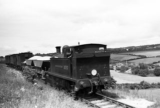 BR(S) 757 class 30757 'Earl of Mount Edgcumbe' in Devon with the 10.15am Callington - Bere Alston Freight on Wednesday 21 Jun 1950 - J.J. Smith [040918]
