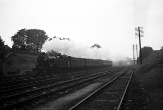 BR(M) 4P class 42099 at Brockley, Greater London with the 12.47pm London Bridge - Tunbridge Wells West service on Saturday 30 Sep 1950 - J.J. Smith [041156]
