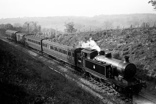 BR(S) I3 class 32081 at Heathfield, East Sussex with the 10.16am Leaving on Sunday 29 Oct 1950 - J.J. Smith [041212]
