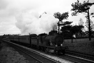 BR(S) E class 31315 at Hailsham, East Sussex with the 3.16pm Leaving station on Saturday 07 Apr 1951 - J.J. Smith [041317]