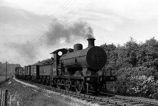 BR(S) C2X class 32543 between Horam and Hellingly. MP 26, East Sussex with the 2.35pm Tunbridge Wells West - Polegate service on Friday 08 Jun 1951 - J.J. Smith [041466]
