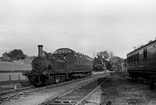 BR(S) Terrier class 32678 at Rolvenden, Kent with the 5.50pm Robertsbridge - Tenterden Town service on Saturday 30 Jun 1951 - J.J. Smith [041502]