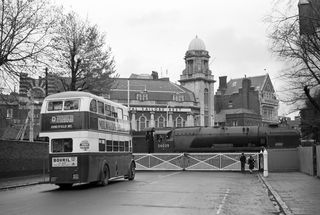 BR(S) West Country class 34039 'Boscastle' at Portsmouth, Hampshire on Sunday 20 Nov 1960 - J.J. Smith [041782]