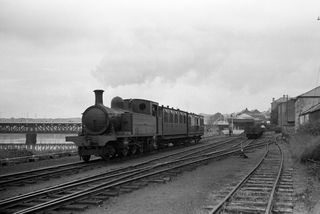 CDR 5 class 5 'Drumboe' at Derry (Victoria Road) Station, Ireland with the 10.00am Derry - Strabane service leaving on Friday 13 Jun 1952 - J.J. Smith [042718]