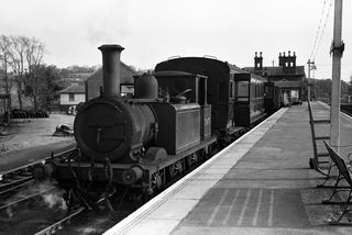 BR(S) Terrier class 32678 at Robertsbridge Station, Kent with the 5.50pm to Tenterden on Saturday 26 Apr 1952 - J.J. Smith [042859]