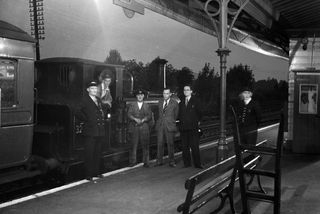 BR(S) Terrier class 32636 at Polegate, East Sussex with the 9.12am Eastbourne - Hailsham service on Monday 28 Jul 1952 - J.J. Smith [042989]
