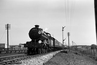 BR(S) Brighton Atlantic class 32425 'Trevose Head' in West Sussex with the 9.34am Victoria - Portslade "SLS Bishops Waltham Special" Rail Tour on Sunday 03 May 1953 - J.J. Smith [043063]