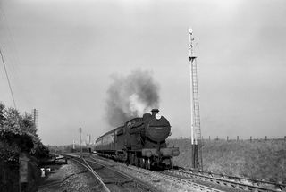 BR(S) D1 class 31492 at Canterbury Junction A Signal Box, Kent with the 5.15pm Dover Priory - Gillingham service on Saturday 09 May 1953 - J.J. Smith [043090]