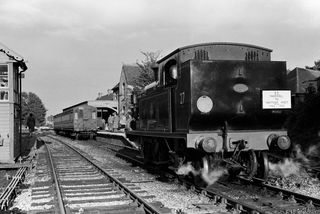 BR(S) O2 class W27 'Merstone' at Ventnor West Station, Isle of Wight with the "BR Farewell to Ventnor West" Rail Tour on Saturday 13 Sep 1952 - J.J. Smith [043169]