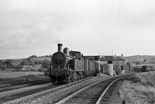 SLNCR Lough class 'Lough Melvin' at Ballysodare, Ireland with the 2.30pm Freight from Enniskillen on Tuesday 23 Jun 1953 - J.J. Smith [043335]