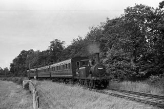 BR(S) Terrier class 32646 at Langston, Hampshire with the 5.33pm Havant - Hayling service on Saturday 22 Aug 1953 - J.J. Smith [043520]