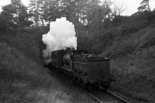 BR(S) O1 class 31065 at St Michael's Tunnel, Kent with a Tenterden - Headcorn service on Saturday 28 Nov 1953 - J.J. Smith [043582]