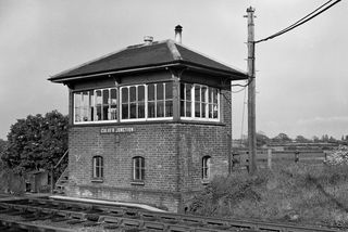 Culver Junction Signal Box, East Sussex on Saturday 28 May 1955 - J.J. Smith [044257]