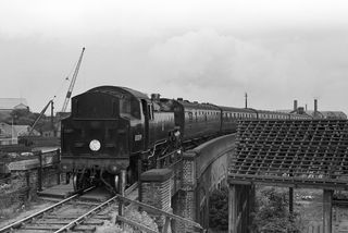 BR Std 4MT class 80019 at New Cross Gate, Greater London with the 9.24am London Bridge - New Cross Gate service on Saturday 11 May 1957 - J.J. Smith [044359]