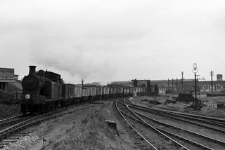 BR(S) E6 class 32412 at New Cross Gate, Greater London with the 10.00am Deptford Wharf - New Cross Gate Freight on Saturday 11 May 1957 - J.J. Smith [044360]