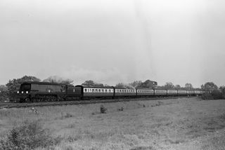 BR(S) West Country class 34017 'Ilfracombe' near Burpham, West Sussex on Saturday 01 Jun 1957 - J.J. Smith [044392]